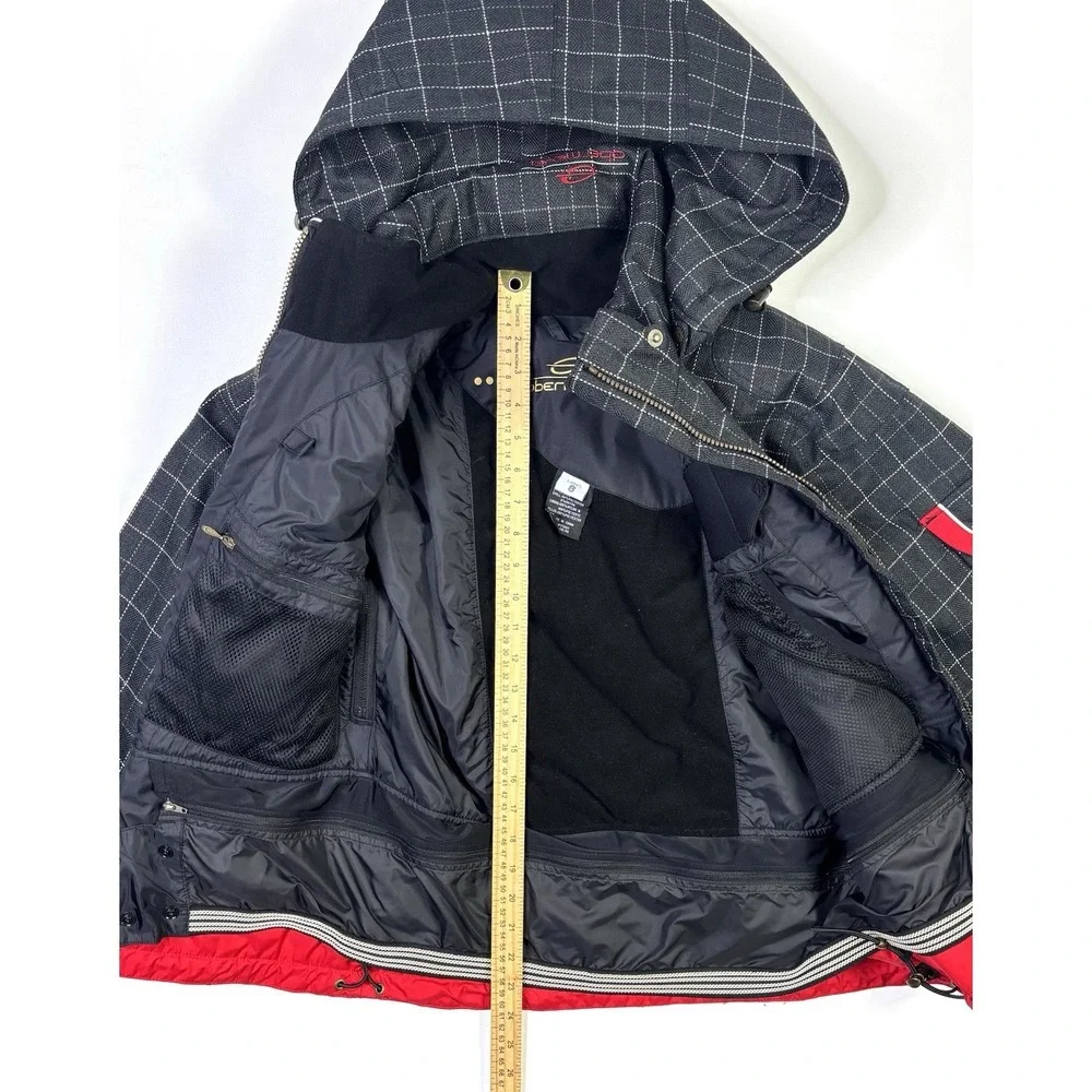 Obermeyer Jacket Women's 8 Mirage Hooded Ski Snow Zip Up White Black Vintage - Picture 7 of 15
